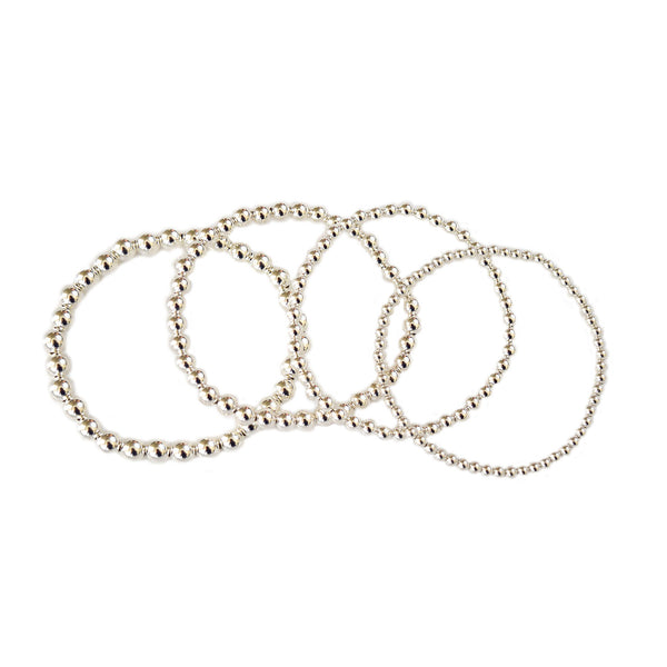 silver beaded bracelets